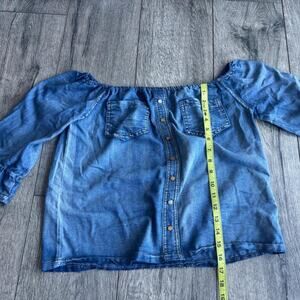 Noble u blue denim top